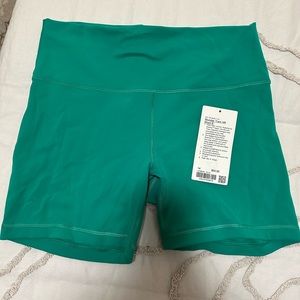 Lululemon Wunder Train HR Short 6” Kelly Green (KLLG) Size 14